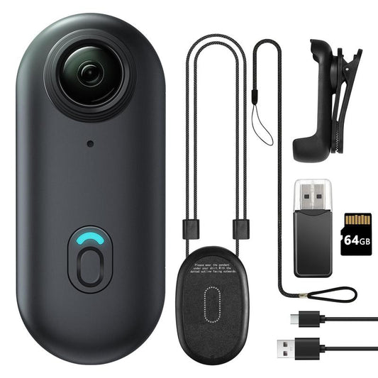4K Mini WIFI Body Camera, Wearable Action Body Cam, Thumb Size Hands Free Recording Body Worn POV Camera, with IPX7 Waterproof Underwater Camcorder, Helmet Mount, Magnetic Sport DV for Bike Cycling, Pet, Vlogging (128Gb-Card,Black)
